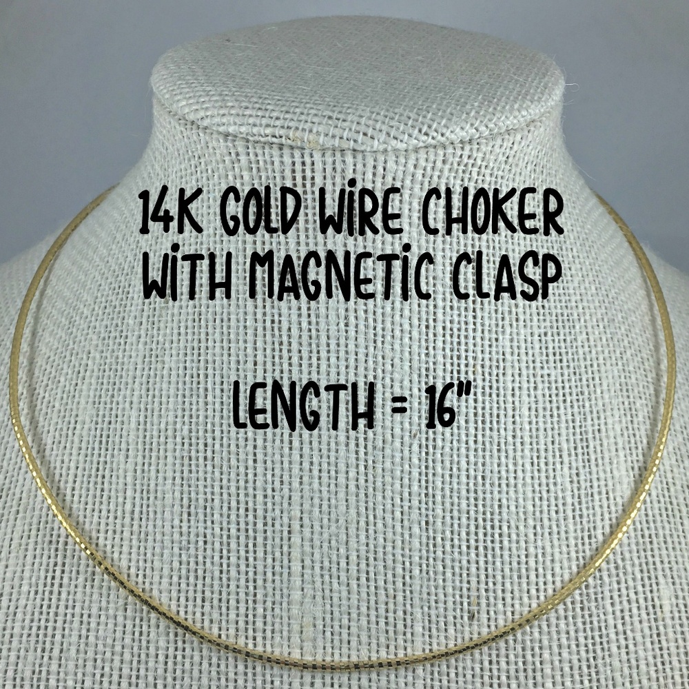 14K Gold Necklace with Magnetic Clasp